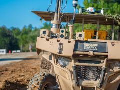 The U.S. Army conducts a demonstration of robotic and autonomous systems at Fort Benning, Georgia. Service officials want to design a Remote Combat Vehicle more lethal and maneuverable than an Abrams tank. Photo credit: Patrick A. Albright