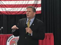 James Geurts, assistant secretary of the Navy, speaks at the recent Modern Day Marine event in Quantico, Virginia.