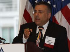 John Pellegrino, deputy assistant secretary of the Army (Strategic Integration) speaks during the AFCEA DC Chapter's IoT Summit. Photo by Mike Carpenter
