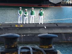 Sailors stand aboard the fast-attack submarine USS Missouri prepare to pull into their new home port to Pearl Harbor, Hawaii, in January. SkillMil, a new venture from SRI International that harnesses artificial intelligence will help match sailors and soldiers to jobs in the civilian world, when they leave the service. Navy photo by Petty Officer 3rd Class Jessica O. Blackwell