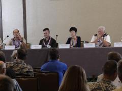 Panelists at TechNet Asia-Paciifc 2016 discuss the need for trust in the cyber domain. Photo by Bob Goodwin