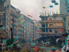 Army Research Laboratory (ARL) exploration into artificial intelligence (AI) may lead to soldiers networked directly with unmanned vehicles in human-intelligent agent teaming on the battlefield, as shown in this artist’s concept. Credit: U.S. Army illustration