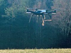 A commercial drone serves as a proof-of-concept vehicle as the U.S. Marine Corps works toward autonomous supply delivery via unmanned aerial vehicles. Once further developed, the same technology could provide relief to a civilian populace devastated by a natural disaster.