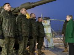 NATO Deputy Secretary General Rose Gottemoeller meets with troops at Adazi Military Base in Latvia. NATO has stationed rotating forces in the Baltics to demonstrate its resolve and commitment, but that does not preclude working with Russia on international security matters.