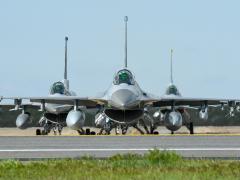 The new 87th Electronic Warfare Squadron at the U.S. Air Force’s 53rd Wing will provide key electronic warfare and cyber assessments to combat and mobility air forces at the major commands across the globe. Pictured are Air Force F-16 aircraft from a recent combat exercise at Hill Air Force Base, Utah on May 1. U.S. Air Force photo by R. Nial Bradshaw