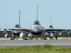 The new 87th Electronic Warfare Squadron at the U.S. Air Force’s 53rd Wing will provide key electronic warfare and cyber assessments to combat and mobility air forces at the major commands across the globe. Pictured are Air Force F-16 aircraft from a recent combat exercise at Hill Air Force Base, Utah on May 1. U.S. Air Force photo by R. Nial Bradshaw