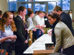 Students check in for the one-day West Point Leadership and Ethics Conference 2016, held in March at George Mason University's Arlington, Virginia, campus.