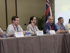 Panelists discuss the Defense Department's digital modernization at TechNet Indo-Pacific 2019 in Honolulu. Credit: Bob Goodwin Photography