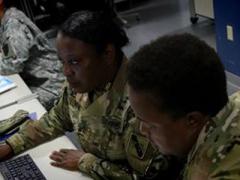 Active-duty, Reserve and National Guard service members participate in exercises sponsored by U.S. Cyber Command. On Friday, President Donald Trump elevated the command to a unified combatant command. Photo: Chief Petty Officer Dennis J. Herring, USN
