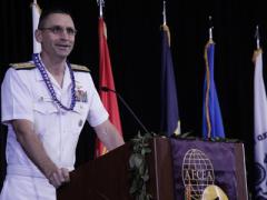 Rear Adm. Matthew J. Carter, USN, deputy commander, U.S. Pacific Fleet discusses resiliency at TechNet Asia-Pacific.