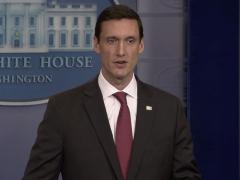 White House homeland security adviser, Thomas Bossert, announces details of the White House’s long-awaited cybersecurity executive order, which President Donald Trump signed May 11.