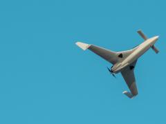The Air Force awarded a $70 million sole-source contract Red 6 to widen the use of the company’s unique augmented reality air combat training platform to fighter pilots. Red 6 is adding another Berkut 540 test plane to its resources to bolster the air combat environment testing of its system Credit: Red 6