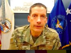 Lt. Gen. Robert Skinner, USAF, director of the Defense Information Systems Agency and the Joint Force Headquarters Department of Defense Information Network, highlights agency priorities and focus areas during a virtual luncheon session hosted Thursday by AFCEA's Central Maryland Chapter.