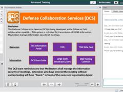 DISA's photo illustration of its new online collaboration tool for secure web conferencing.