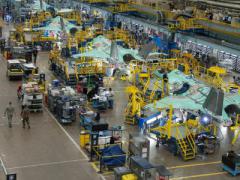 The F-35, shown here in April 2017 on the production line at Lockheed Martin’s Fort Worth, Texas, facility, was conceived as a joint project, the result of interservice collaboration, and continues to integrate some of the world’s most advanced avionics technologies.  Photo by Alexander H. Groves, provided courtesy of Lockheed Martin