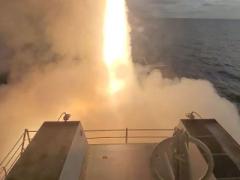 The USS John Finn launches a missile during the U.S. Pacific Fleet’s Unmanned Systems Integrated Battle Problem 21 in April. Integrating unmanned systems into the fleet is one of the challenges facing the Navy as it modernizes to meet growing adversarial threats.  U.S. Navy photo