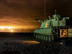 Soldiers observe fired artillery rounds in an M109A6 Paladin howitzer at the Tan Tan Training Area, Morocco in June, during African Lion, U.S. Africa Command’s largest joint, annual exercise. As the Army works to design the portfolio of Next Generation Combat Vehicles (NGCV), scientists at the Army Research Laboratory are examining how to measure communication between soldiers and robotic systems, to improve human-autonomous teams that will fight together in the NGCV. Army Sgt. 1st Class R.J. Lannom