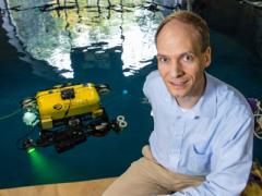 With fewer techniques to map and maneuver than aerial robots, underwater robots have to rely on advanced sonar sensors and other tools, such as multibeam sonar processing and virtual occupancy grid mapping, says Carnegie Mellon University professor Michael Kaess. Carnegie Mellon University/Michael Henninger