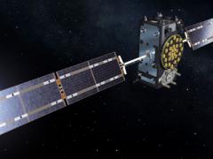 An artist’s concept shows the full operational capability Galileo satellite on station above the Earth. With the constellation forming the backbone of Europe’s positioning, navigation and timing assets in space, Europe has geared up to address the growing threat picture confronting its space systems.  ESA