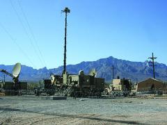 The Warfighter Information Network-Tactical equipment is set up during a Network Integration Evaluation at White Sands Missile Range, New Mexico.