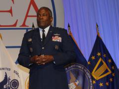 Making his last appearance at an AFCEA event as the director of the Defense Information Systems Agency, Lt. Gen. Ronnie D. Hawkins Jr., USAF, emphasizes that cyber is a weapon system.