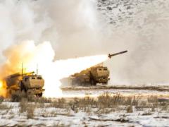 Soldiers from the 5-3 Field Artillery Regiment conduct live-fire exercises with the High-Mobility Artillery Rocket System at Yakima Training Center. A lighter-weight, longer-range rocket fuel is one of the winners of the xTechSearch competition that will contribute to multidomain operations. U.S. Army photo by Sgt. Jacob Kohrs