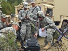 U.S. Army soldiers conduct satellite communications terminal training at Fort Hood, Texas. Future satellite communications terminals may be more resilient, reliable, automated and easy to use.  U.S. Army photo by Spc. Danielle Ferrer