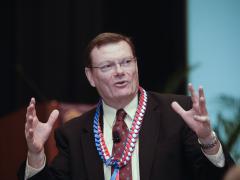 Terry Halvorsen, Defense Department chief information officer, warned during the AFCEA TechNet Asia-Pacific conference in Honolulu that cracking down too severely on the insider threat has a downside. Photo by Bob Goodwin