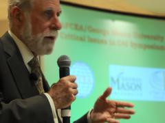 Vint Cerf, touted as one of the ‘fathers of the Internet’ and now vice president and chief Internet evangelist for Google, speaks at the AFCEA International/George Mason University Critical Issues in C4I Symposium held in May.