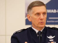 Gen. Timothy Ray, USAF, commander of the Air Force Global Strike Command and commander of the Air Forces Strategic Command, explains the service’s development of the Ground-Based Strategic Deterrent weapon system. Credit: The George Washington University Project for Media and National Security