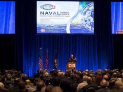 CNO Adm. Jonathan Greenert, USN, speaks at the Naval Future Force Science and Technology Expo in Washington, D.C. on February 4.