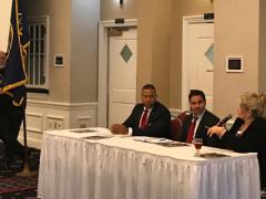 Cyber experts (l-r) Ray Letteer, Will Bush, Jean-Paul Bergeaux and Lisa Lee, discuss the risks of Internet of Things devices during AFCEA Quantico-Potomac’s Annual Cyber Security Panel event on October 31 at Marine Corps Base Quantico.