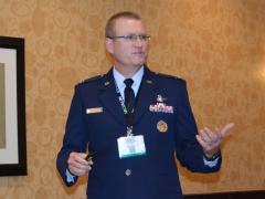 A new office at the U.S. Air Force Space and Missile Systems Center intentionally will be going after international partnerships for satellite communications, says Col. Timothy M. McKenzie, USAF, senior materiel leader, division chief, Advanced Development Division, MILSATCOM Systems Directorate. Credit: Katie Helwig