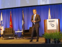 Thomas Modly, undersecretary of the Navy, discusses Chinese mercantalism while speaking at West 2019. Photo by Michael Carpenter