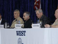 Panelists discuss manning, training and equiment at WEST 2020. Photo by Michael Carpenter