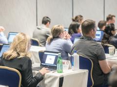 The first week of Federal Cybersecurity Reskilling Academy (FCRA) coursework takes place at U.S. Department of Education headquarters, where students are immersed in the SANS CyberStart Essentials course. Credit: Denis Largeron