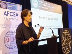 Claude-France Arnould, chief executive of the European Defence Agency, gives the opening keynote address at TechNet Europe Paris 2014.