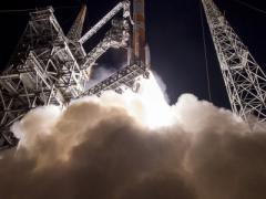 A Delta IV rocket carrying the WGS-9 satellite lifts off from Cape Canaveral Air Force Station in Florida. International partners receive proportional access to bandwidth based on their financial contribution to the satellite in what could be a harbinger of future tactical military satellite communications (MILSATCOM) programs.