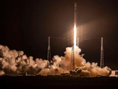 A SpaceX Falcon 9 rocket lifts off, carrying the company’s StarLink low-earth-orbit networking satellites. Flooding near-earth space with hundreds of satellites is the future of orbital activities as satellite construction expenses and launch costs continue to come down. SpaceX