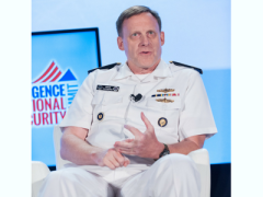 Adm. Michael Rogers, USN, who heads both the National Security Agency (NSA) and U.S. Cyber Command, explains during a September presentation at the Intelligence and National Security Summit in Washington, D.C., why the NSA needs the authority to collect data on non-U.S. citizens who are on foreign soil.