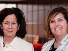 Lori Gillen (l) and Sandra Clifford of the Small Business Administration laud its All Small Mentor-Protégé Program (ASMPP). Photo by Elizabeth Moon