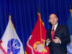 Former Supreme Allied Commander Europe Adm. James Stavridis, USN (Ret.), speaks at West 2016, the West Coast’s premier naval conference and exposition. Adm. Stavridis, dean of Tufts University’s Fletcher School of Law and Diplomacy, will speak again at this year’s conference on the topic “Are We Organized and Aligned to Fight the Cyber War?” West 2017 takes place February 21-23 at the San Diego Convention Center. Photo by Michael Carpenter