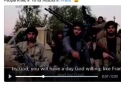 Screen shot from Twitter of ISIL's reported threat of Paris-type attack on Washington, D.C.