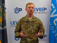 Speaking at a virtual luncheon of AFCEA's Alamo Chapter on August 19, Lt. Col. John Priestly, USAF, program director and material leader, Unified Platform Program; and director, LevelUp CodeWorks Software Factory, San Antonio, shares that he is seeing initial success at the cyber software factory, which is less than a year old. 