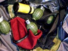 Replica grenades used as part of a Halloween costume discovered in a checked bag at Alaska airport.