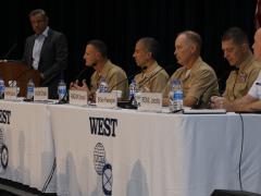 Panelists at WEST 2022 discuss acquisition and how the process can be changed to best meet future needs. Photo by Michael Carpenter