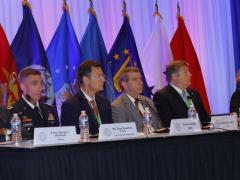Panelists at TechNet Cyber discuss the cyber workforce and the need for continuous education. Phoot by Michael Carpenter