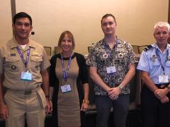 Culture and technology intersect in many ways, and a panel at AFCEA TechNet Asia-Pacific discussed some of the issues that result, from l-r: Rear Adm. Patrick Piercey, USN; Candy Green, Will Bates and Air Commodore Phillip Champion, RAAF.