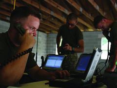 Marine Corps communications operators link with their counterparts during an exercise. A major part of the Corps transition to NGEN involved seeking input from warfighters, officials say.
