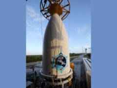 U.S. Space Force’s Advanced Extremely High Frequency-6 (AEHF-6) communications system atop the United Launch Alliance (ULA) Atlas V rocket is moved to the launchpad at the Kennedy Space Center in preparation for its March 11, 2020, launch, the first for the new service. The Space Force will employ next-generation data management across all of its systems to make sure information, especially from satellite systems, is a powerful tool for the service. United Launch Alliance